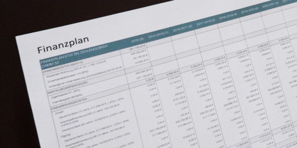 Ausgedruckter PDF-Finanzplan